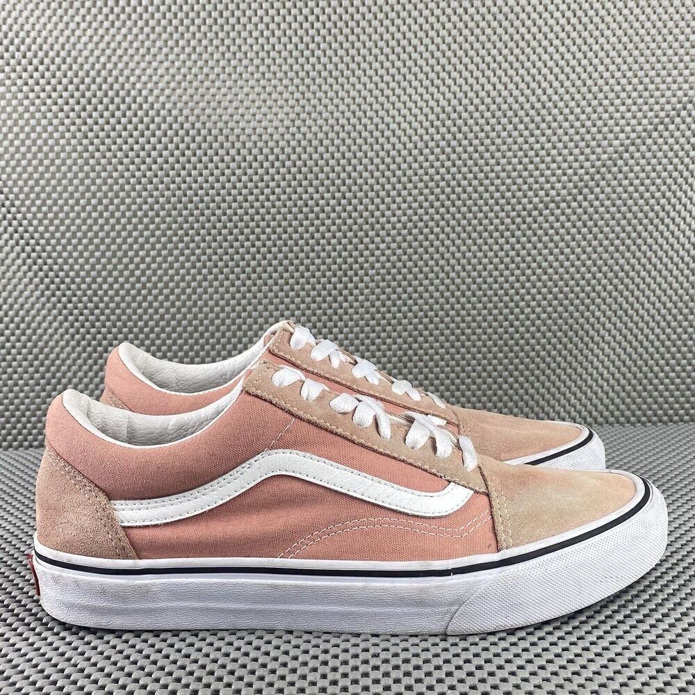 Vans Old Skool shoes Sneakers Mens 8 Womens 9.5 Light Pink Peach Low Top Lace Up